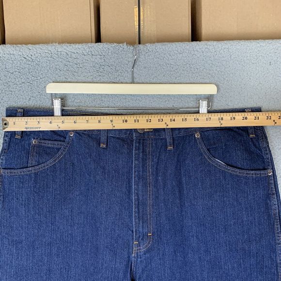 S Dickies Jeans Mens 44x30 Blue Denim 5 Pocket Work Regular Fit Straight Leg NWT - Picture 5 of 9